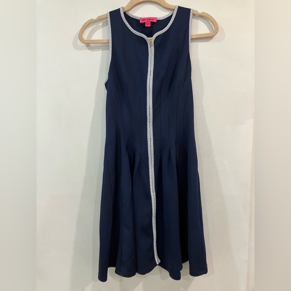 Betsey Johnson Navy Zip-Up dress - Picture 1 of 4